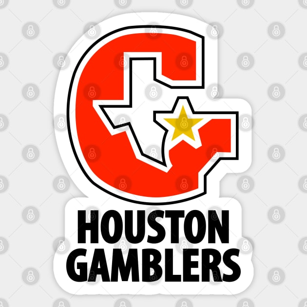 DEFUNCT - HOUSTON GAMBLERS Sticker by LocalZonly